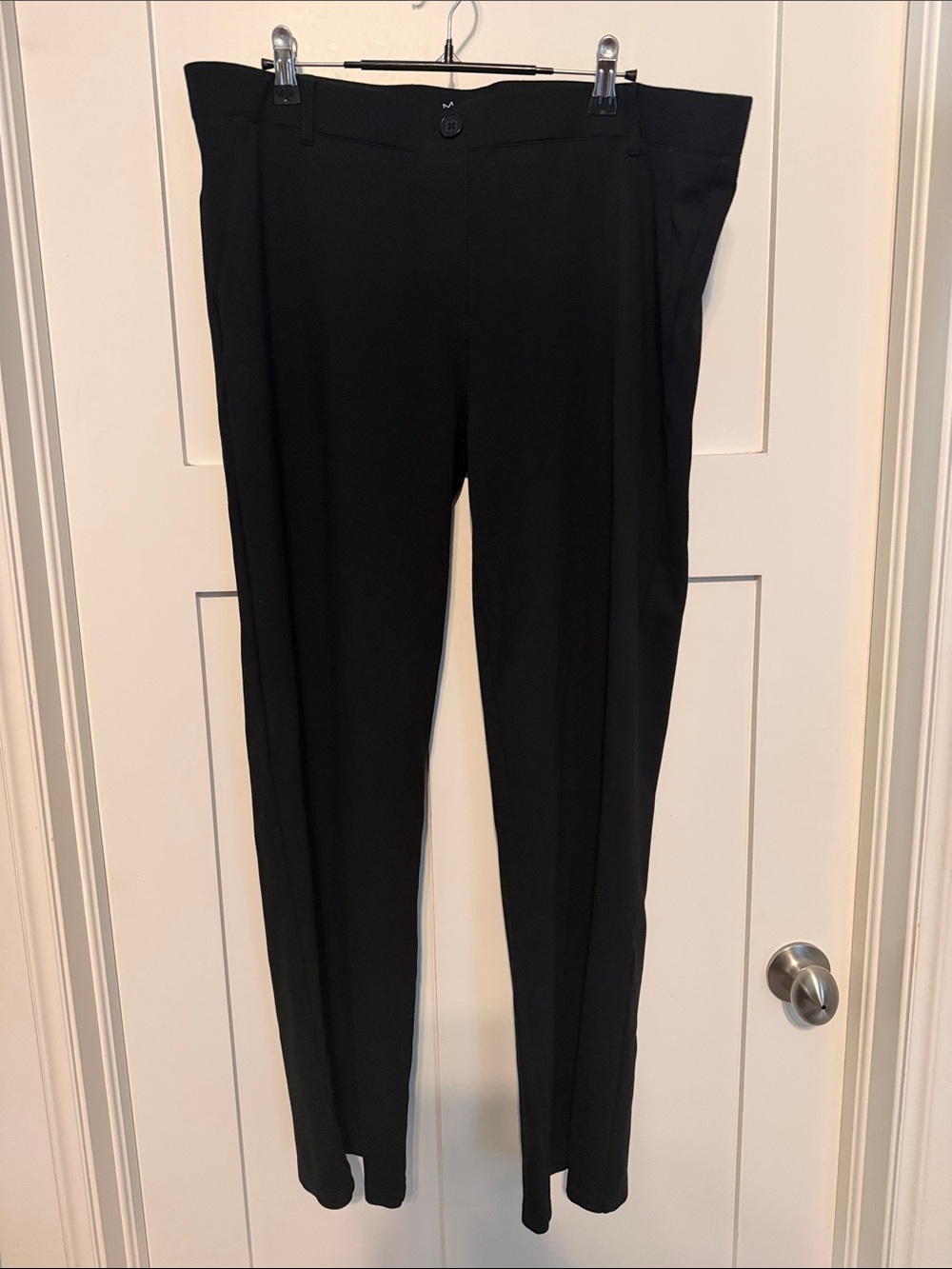 Betabrand Yoga Dress Pants Black Wide Straight-Leg Dress Trousers Petite XXL